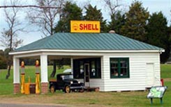 Sinclair Gas Station, which was moved from Henrico County, Virginia to Goochland County, Virginia.
