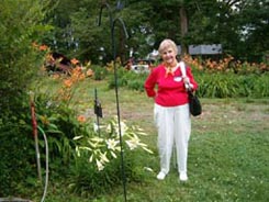 Margaret Thistlewaite in Beth Elon garden.