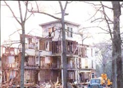 Demolition of Forest Lodge, 1989.