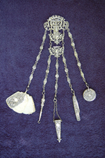 Silver chatelaine.