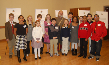 Young historians who were honored for their award-winning essays entered in Henrico County's Historical Awareness Project.