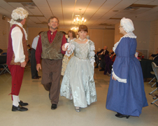 The Colonial Dance Club of Richmond demonstrated English Country Dance at the December 2011 HCHS meeting.