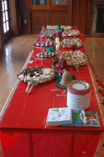 Several teas and pastries were served at the December 2011 HCHS meeting.