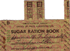 WWII ration coupon for sugar.