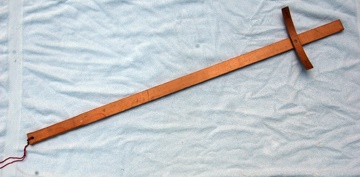 Wooden object 36 inches long.