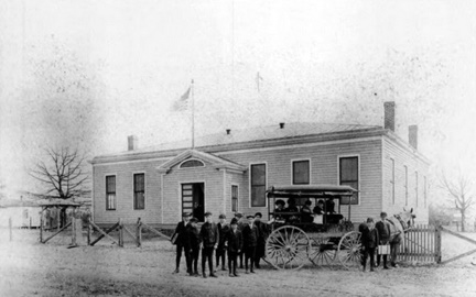 School wagons at Highland Springs.