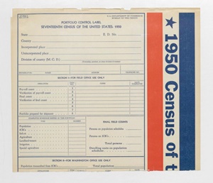 1950 census form.