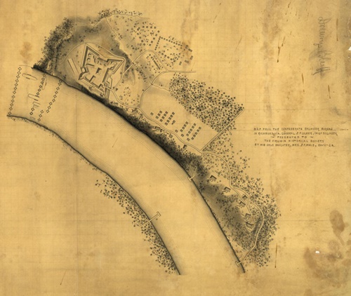 1864 map of Drewry's Bluff.