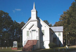 Springfield Baptist Church, which was moved from Henrico County, Virginia to Goochland County, Virginia.