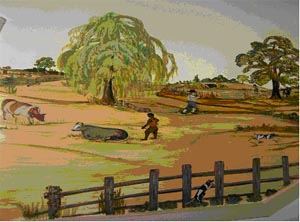 Historic Farm Picture as displayed in Cheswick Home