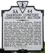 Oakwood Cemetery marker.