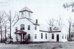 Ridge Baptist Church, circa 1853, in Three Chopt District, Henrico County, Virginia.