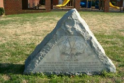 Memorial Marker at Ridge Baptist Church in Three Chopt District, Henrico County, Virginia.