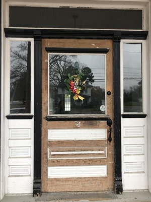 Hermitage School - exterior door. Hermitage School - exterior door.