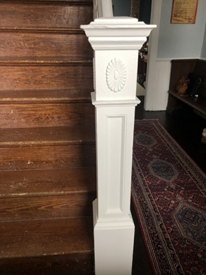 Hermitage School - newel post. Hermitage School - newel post.