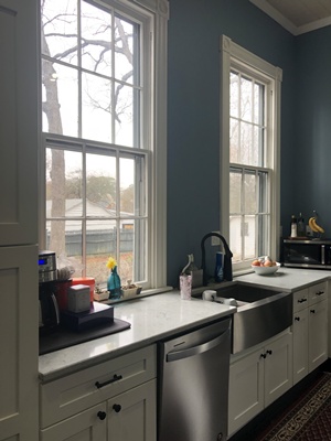 Hermitage School - kitchen windows. Hermitage School - kitchen windows.