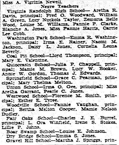 Fair Oaks School faculty, 1934.