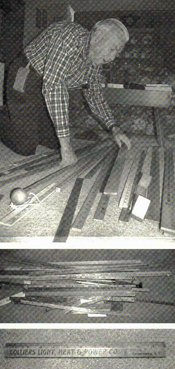 Ken Lantz and his collection of measuring devices.