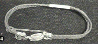 Watch chain with two different braiding patterns.