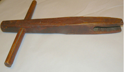 Rope bed wrench.