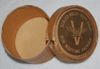 Cardboard cartons were used to save kitchen drippings during WWII.