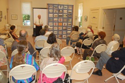 Lonnie Brandon presenting history of Virginia Air National Guard.