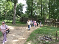 HCHS members enjoying September tour of Henricus Historical Park.