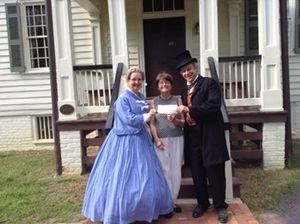 Donation check for Meadow Farm Kitchen Project.