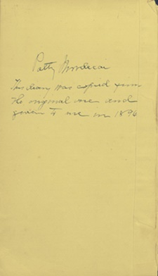 Emma Mordecai - Diary Title Page.