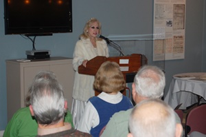 Donna Deekens speaking at December 2017 HCHS meeting.