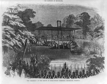 Henrico Light Dragoons participated in the reinternment of President Monroe - depicted in teh July 1858 Harper's Weekly.