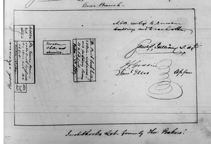 Goddins Tavern Complex in sketch from Mutual Assurance Society, 1851.