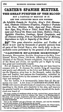 Ad for Carter's Spanish Mixture.
