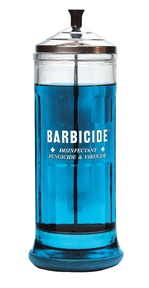 Jar of Barbicide.