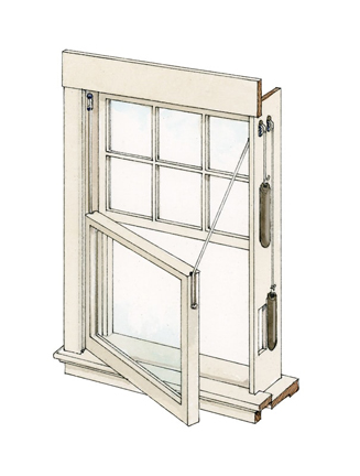 Window with recessed sash.