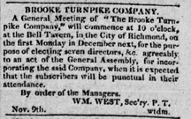 Virginia Argus announcement.