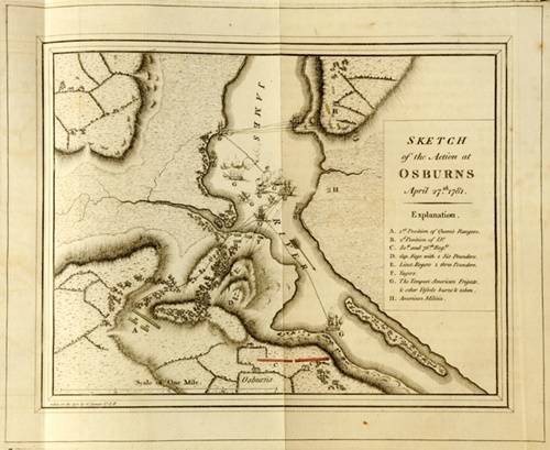 John Simcoe's Sketch of Action at Osburns.