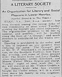 Literary Society article