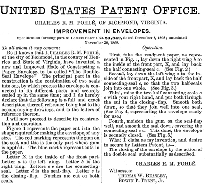 Envelope patent