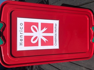 Henrico Christmas Mother book bin.
