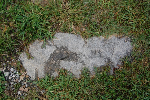 Drilled marked rock.