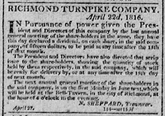 Early investment of return article, 1816.